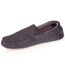 Isotoner Chaussons Mocassins homme ultra confortables et légers, en coton biologique et semelle en cuir-1