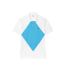 Mens L.12.12 Argyle Short-sleeved Polo Shirt White Blue Lacoste-2