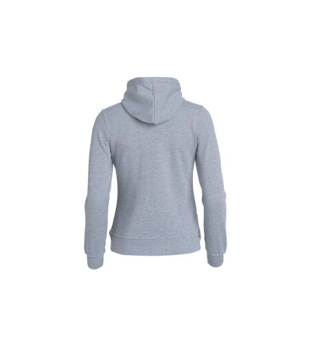 Clique Womens/Ladies Plain Full Zip Hoodie (Gray Melange)