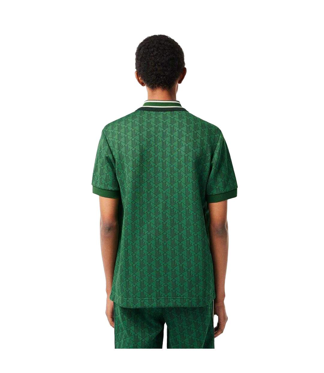Polo Style Monogramme Homme Vert Lacoste-3