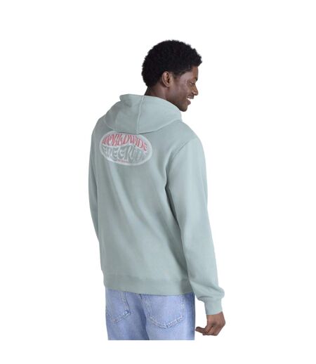 Mens River Worldwide Freeride Back Print Hoodie Pale Green Animal