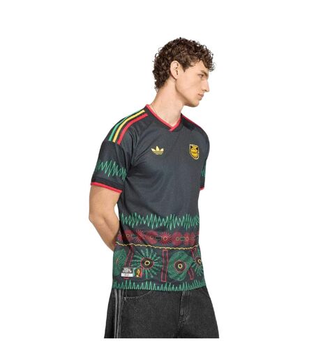 Mens 2026 Jamaica Away Shirt Black Yellow Adidas