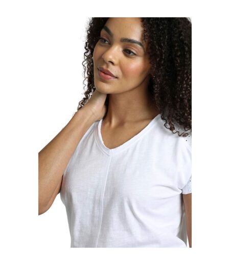 Womens/ladies pernille cut out t-shirt white Weird Fish