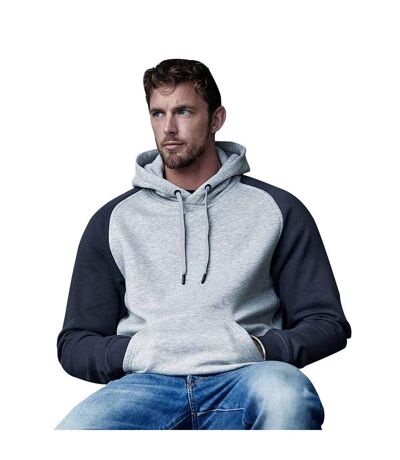 Sweat À Capuche À Manches En Contraste Homme Gris Sombre Tee Jays