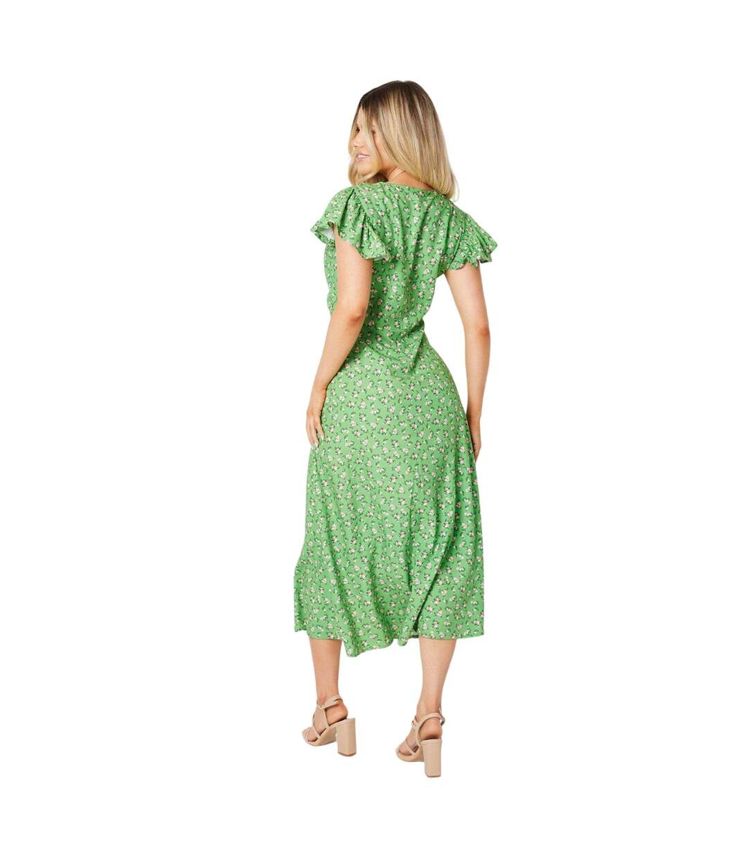 Robe mi-longue femme vert Dorothy Perkins-2