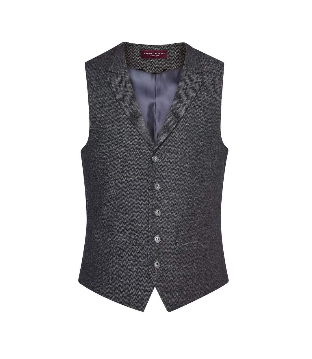 Gilet memphis homme anthracite à chevrons Brook Taverner Brook Taverner