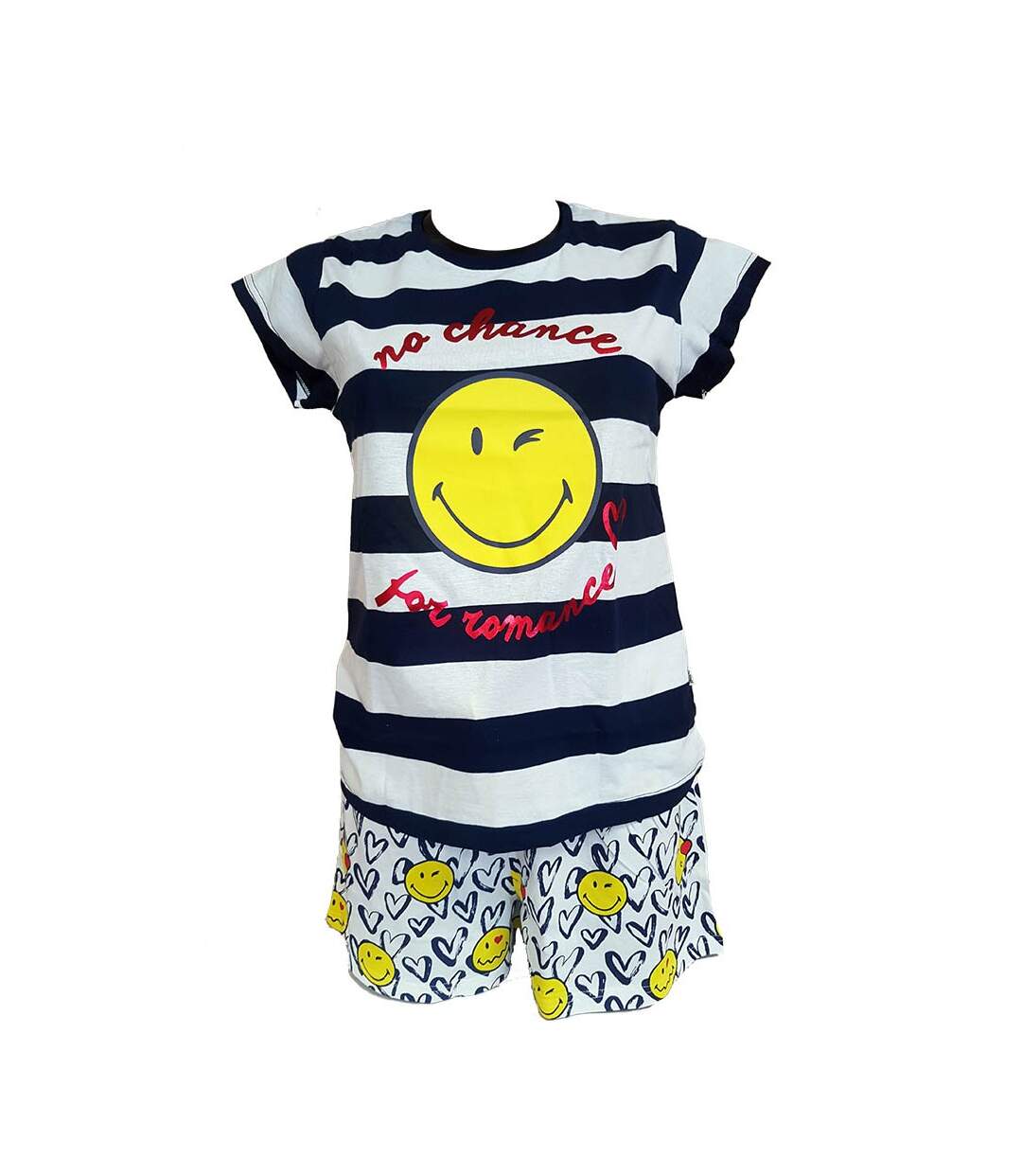 Ensemble de Pyjama Licence Fantaisie Qualité Supérieure Livré en Boite Cadeaux :Smiley, Disney, Santoro Smiley 50332