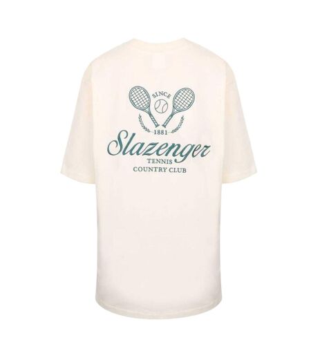T-shirt Tennis Motif/style Brodé Femme Blanc Slazenger