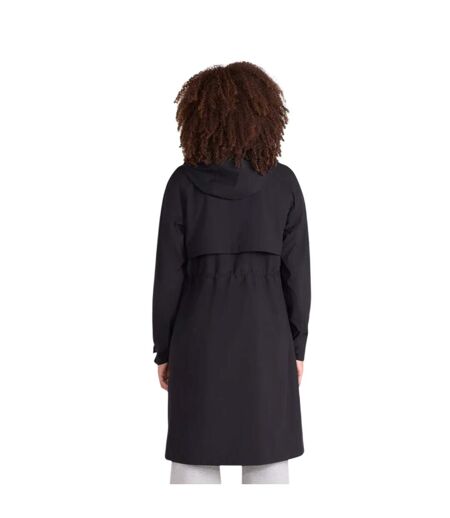 Womens/ladies Jade Long Length Waterproof Jacket Black Animal