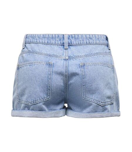 Short en jean bleu femme only fold up