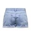 Short en jean bleu femme only fold up-2