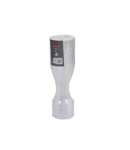Lot de 6 Verres à Vin Réutilisable Plastique 18cl Transparent