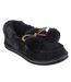Womens/ladies Cosy Campf Moccasin Flat Slippers Black Skechers-1
