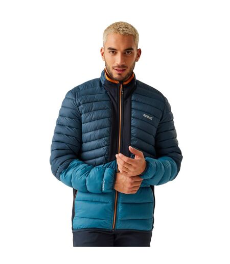 Mens Leedre Colour Block Hybrid Jacket Moonlight Denim Moroccan Blue Regatta