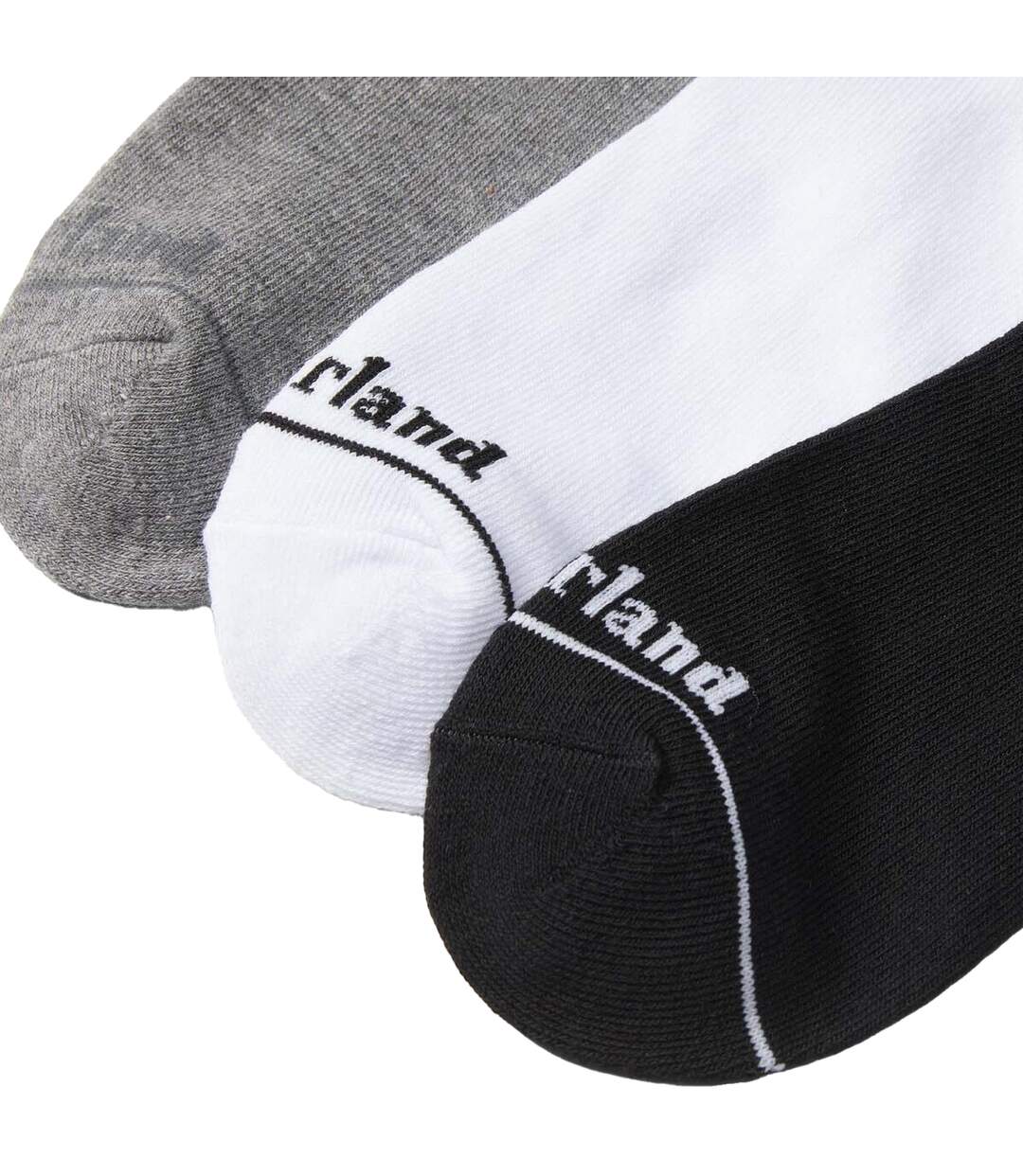 Pack Of 3  Unisex Adult Core No-show Socks  Black Grey White Timberland-2