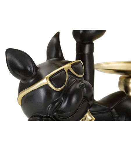 Vide-Poche Statuette Chien Dog Rover 23cm Noir