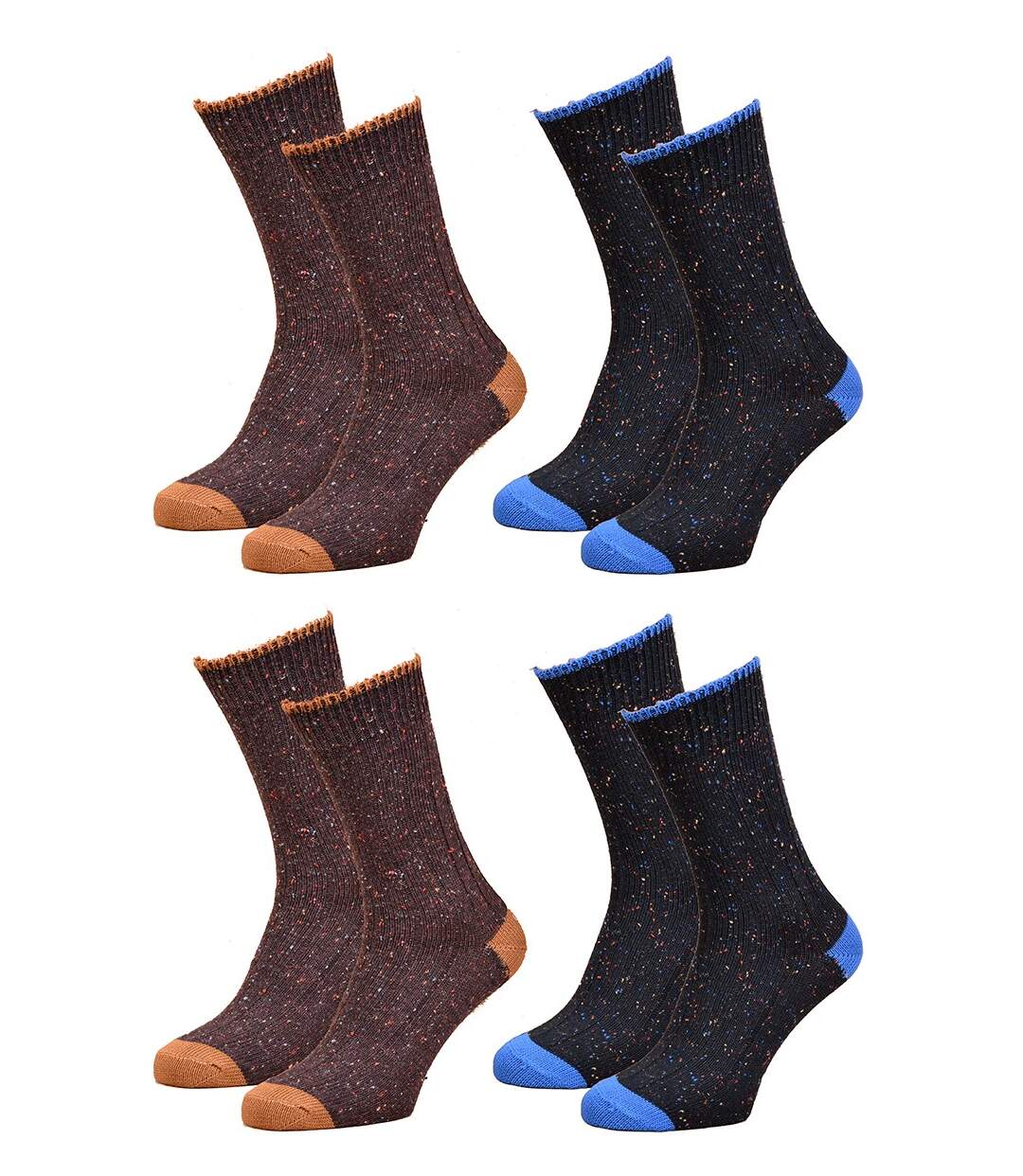 Chaussettes homme HECHTER Studio Urbain, Confort en Coton -Assortiment modèles photos selon arrivages- Pack de 4 Paires HECHTER STUDIO-1