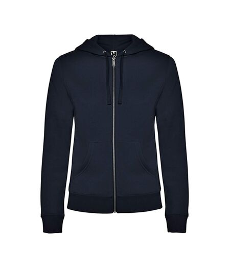 Womens/ladies Veleta Sweat Jacket Navy Blue Roly