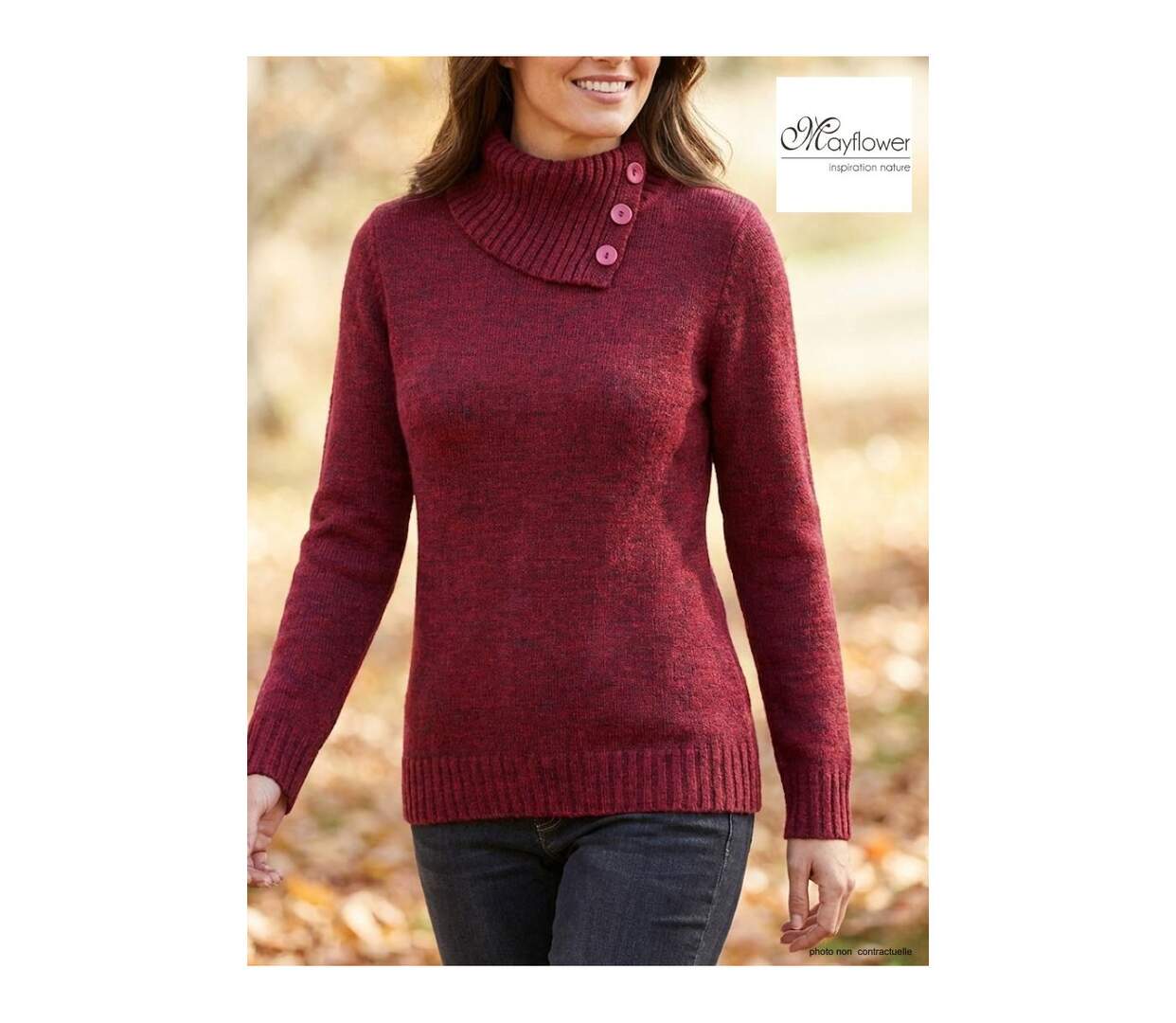 Pull Col Cassé Femme Mayflower DEFI2R Modulable-1