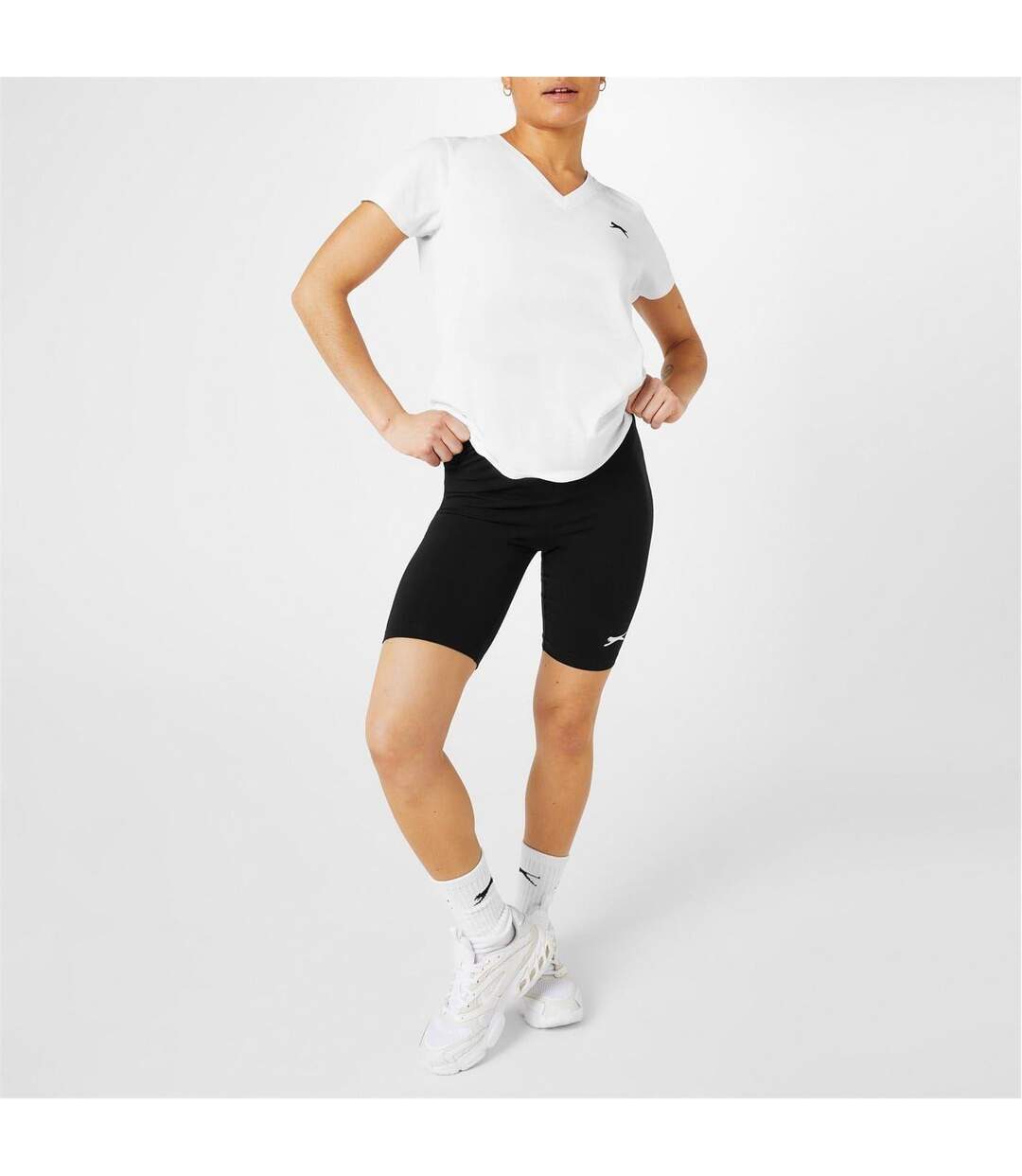 Womens/ladies T-shirt Charcoal Slazenger-4