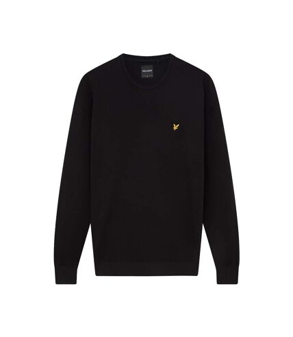 Mens crew neck long-sleeved sweatshirt jet black Lyle & Scott