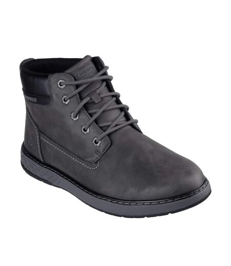 Mens Garlan Deno Trainers Charcoal Skechers