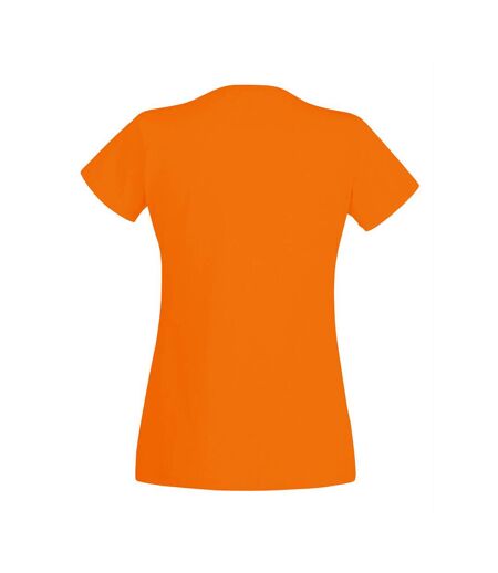Fruit Of The Loom Ladies/Womens Lady-Fit Valueweight Short Sleeve T-Shirt (Pack Of 5) (Orange) - UTBC4810