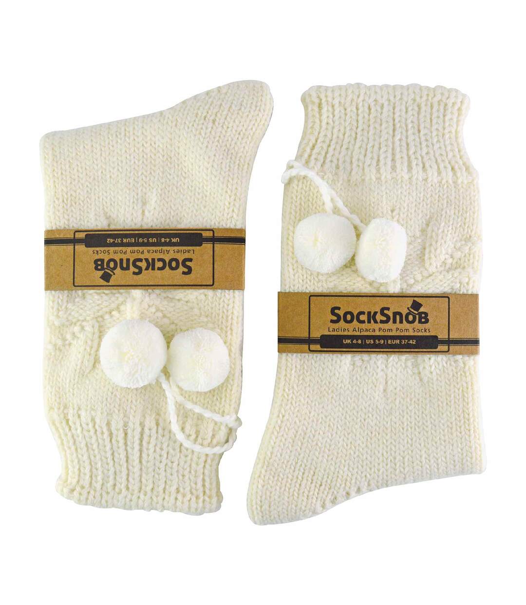 1 Pack Ladies Warm Alpaca Wool Pom Pom Bed Socks-2