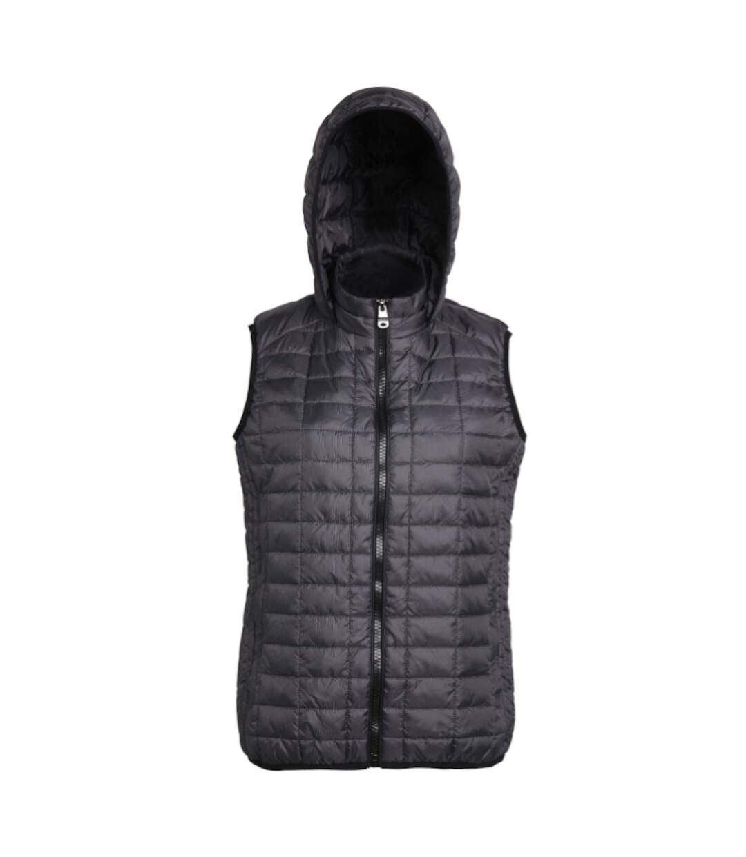 Honeycomb gilet sans manche zippée femme noir 2786-1