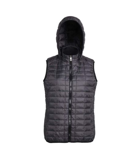 Honeycomb gilet sans manche zippée femme noir 2786