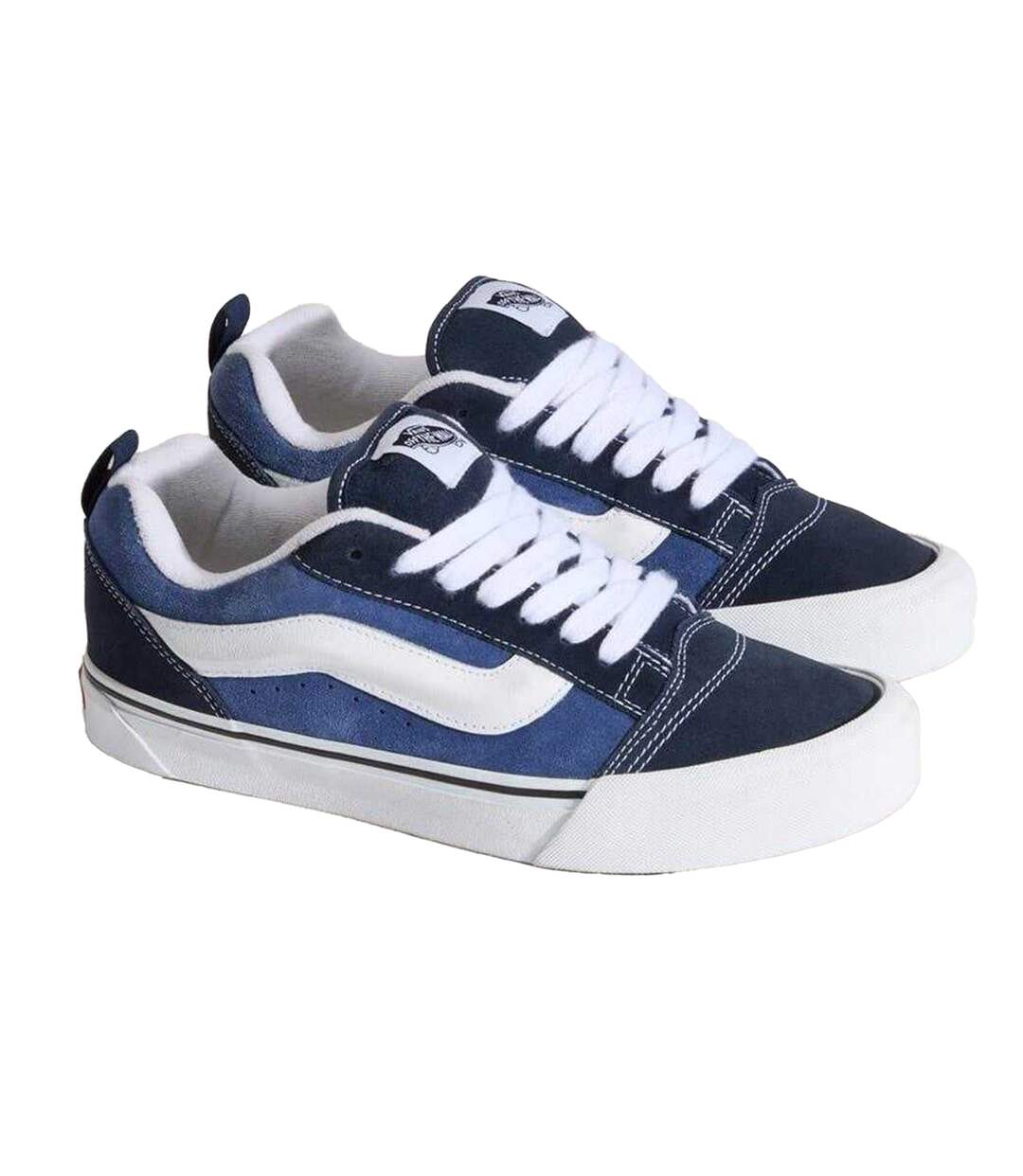 Chaussures À Roulettes Motif/style Rembourré Knu Skool Homme Bleu Marine Vrai Blanc Vans-4