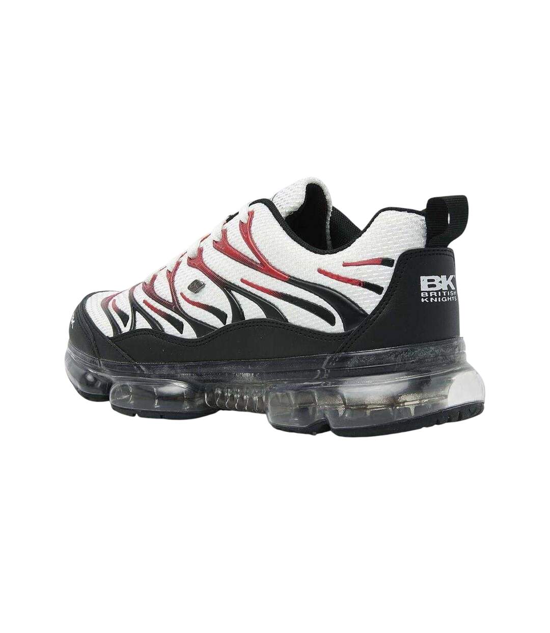 Mens Urbex Mesh Air Cushioned Trainers White Black Red British Knights-2