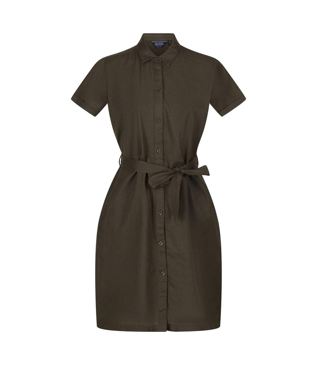 Robe Chemisier Quinta Femme Vert Kaki Sombre Regatta-2