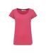 T-shirt Manches Roulées Motif/style Uni Femme Cerise Lazy Jacks-1