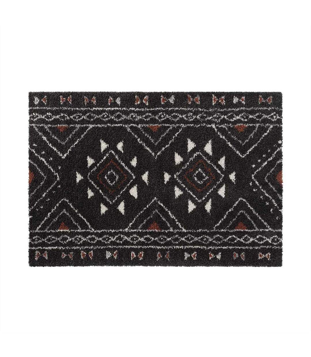 Tapis Déco à Motifs Saharienne 120x170cm Noir-1