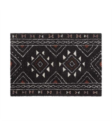 Tapis Déco à Motifs Saharienne 120x170cm Noir