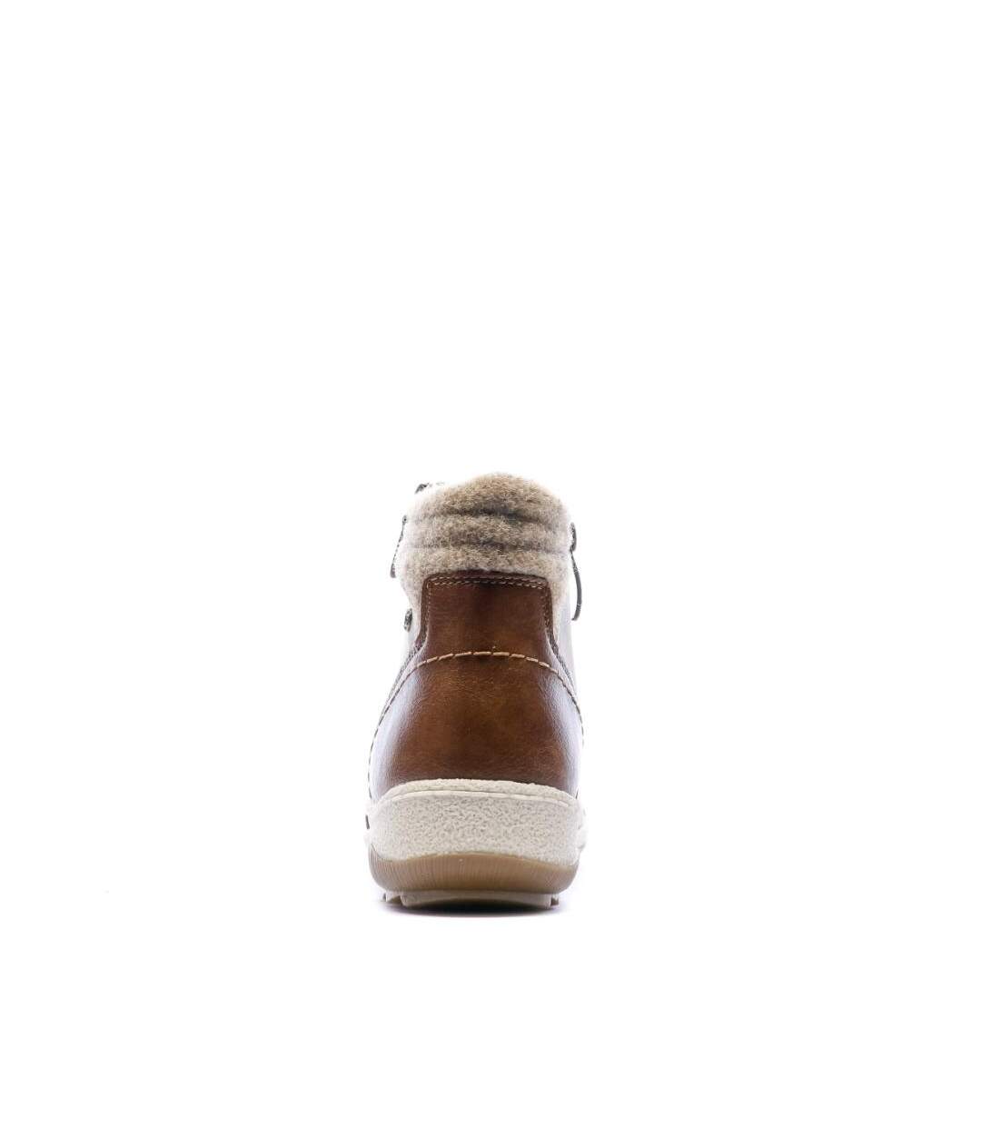 Baskets montantes marron femme relife jestor-3