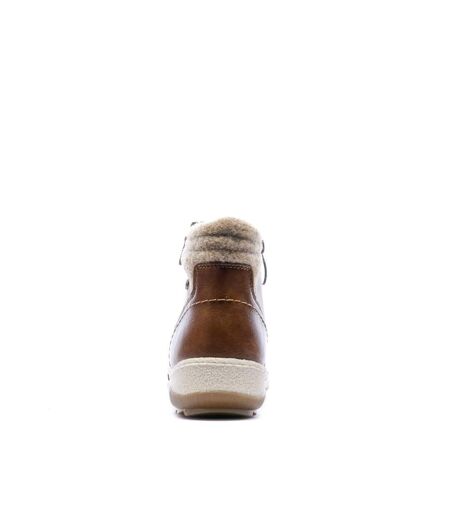 Baskets montantes marron femme relife jestor