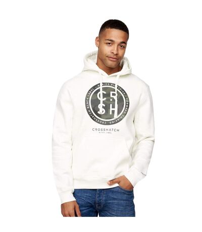 Sweat à capuche camfar homme blanc cassé Crosshatch