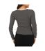 Womens/ladies Striped Top Black Cream Brave Soul-3