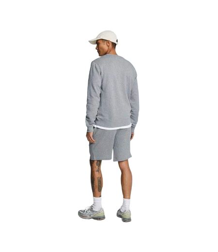 Mens Fleece Embroidered Logo Shorts Grey Lyle & Scott