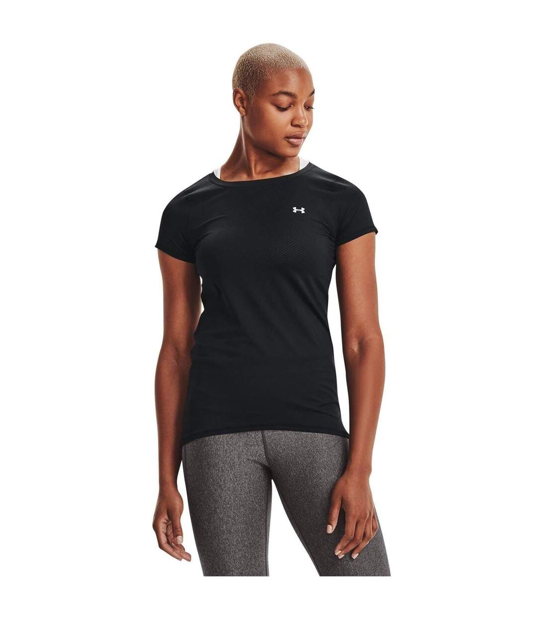 T-shirt Manches Courtes Entraînement Performance Femme Noir Under Armour-2