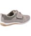 Womens/ladies Pamela Leather Trainers Taupe Fleet & Foster-2
