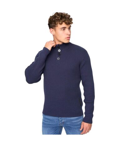 Pull Wellburys Homme Bleu Marine Crosshatch