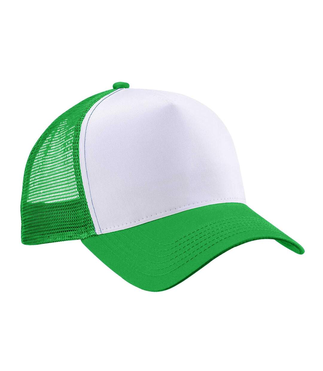 Casquette Trucker Adulte Vert Blanc Beechfield-1