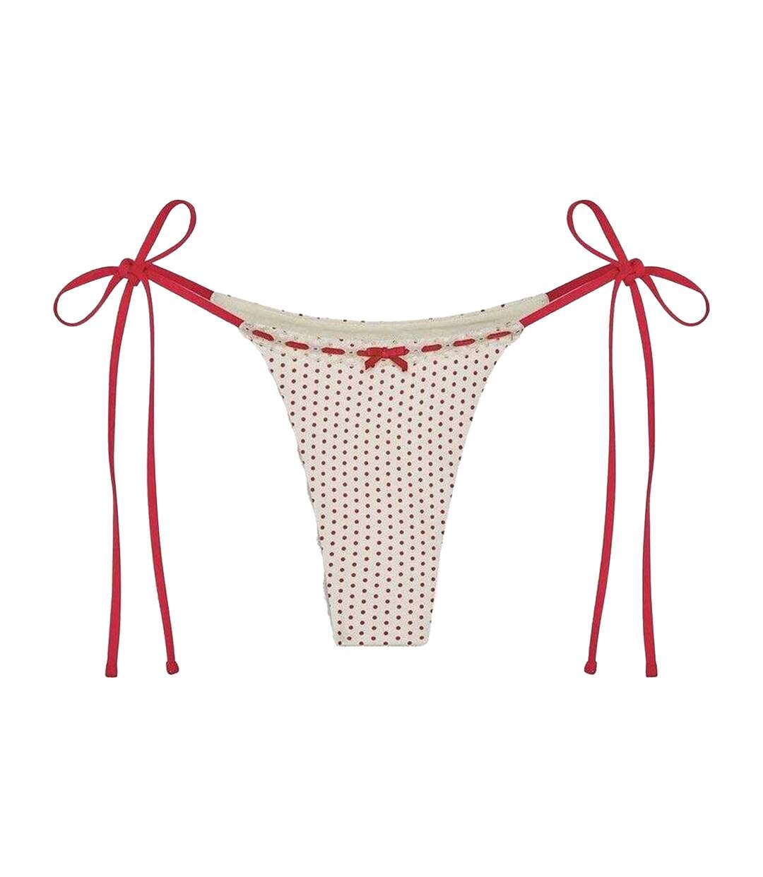 Bas De Maillot De Bain Motif/style À Pois Bella Hadid Mackenzie Femme Rouge Clair Frankies Bikinis-2