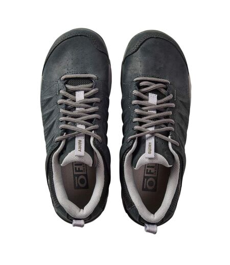 Womens/ladies Leather Waterproof Hiking Shoes Black Oboz