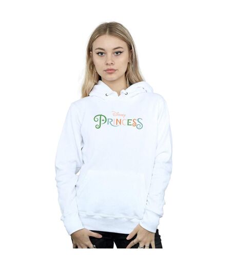 Disney Princess Womens/Ladies Colour Logo Hoodie (White)