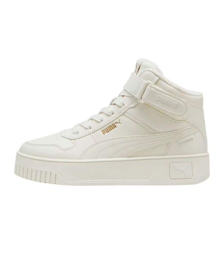 Womens/ladies Carina Street Mid Cut Trainers Cream Puma