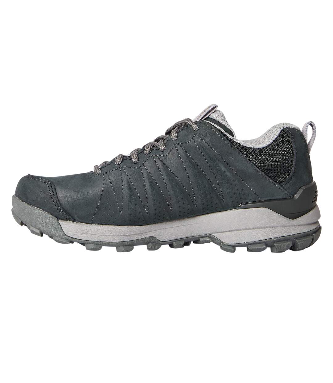 Womens/ladies Leather Waterproof Hiking Shoes Black Oboz-2